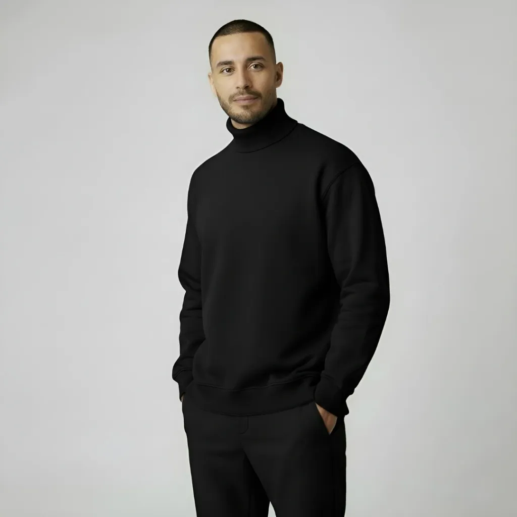 Essential Warm High-Neck (Black, S)