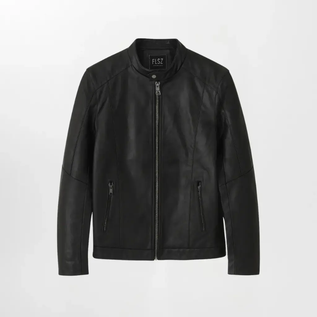 Essential Leather Jacket  (M, Black)