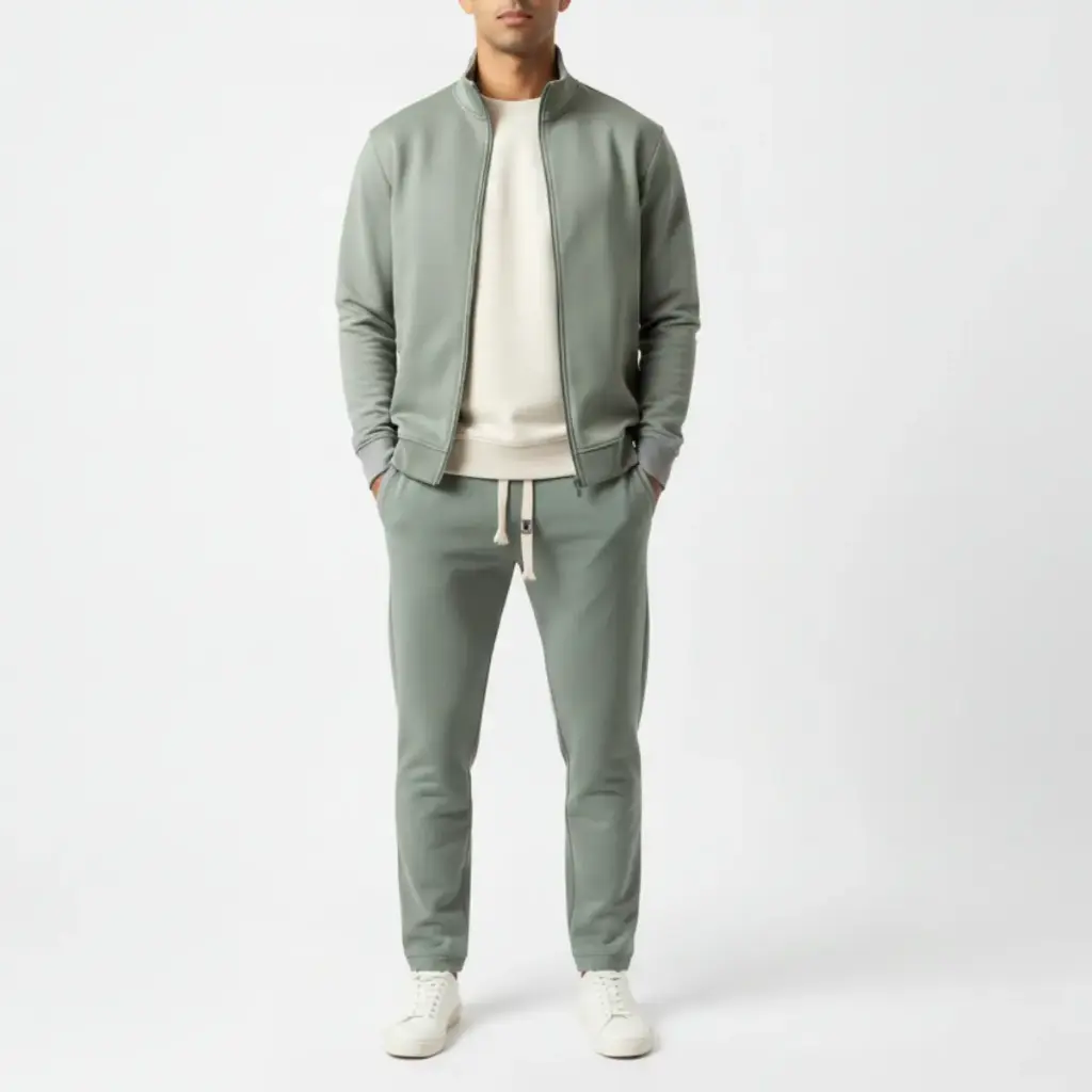 Minimal Full-Zip TrackSuit (M, Mint)