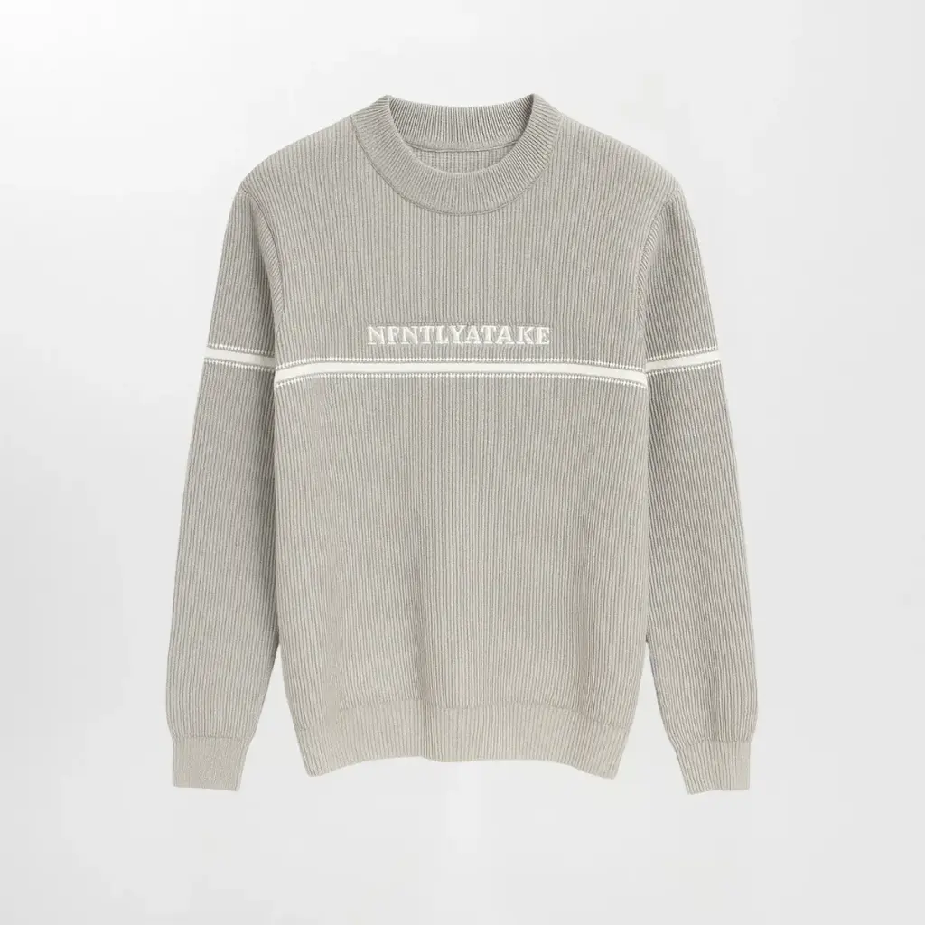 Urban Stripe Pullover (S, Beige)