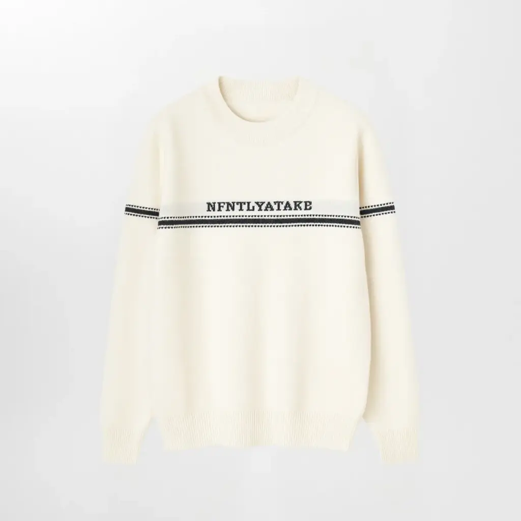 Urban Stripe Pullover (S, Beige)