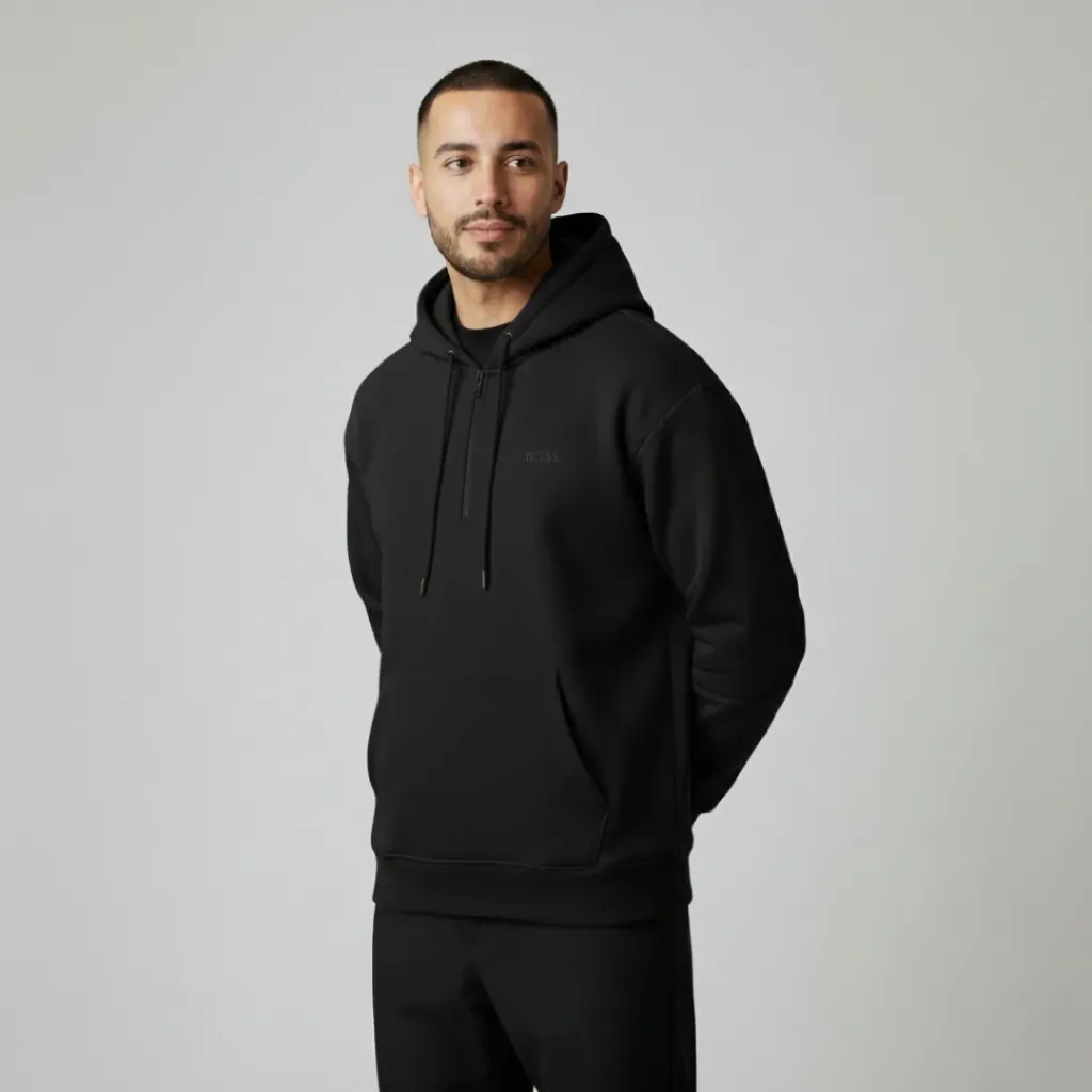Boss Half Zip hoodie  (Black, M)