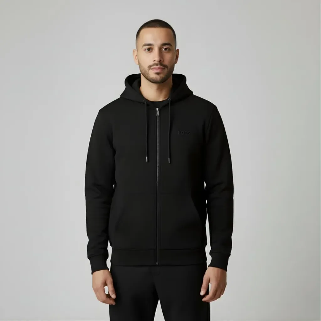 Boss Full Zip Hoodie  (M, Black)